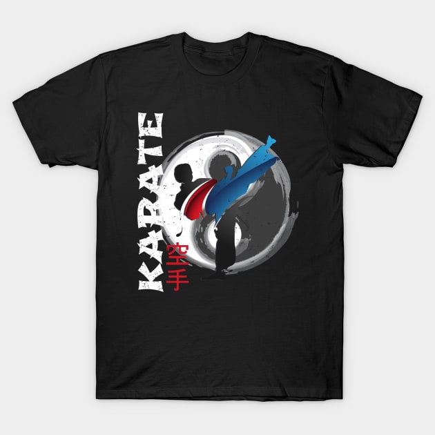 Karate Martial Arts Side Kick T-Shirt by pho702